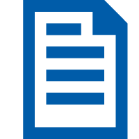 Icon Dokument in Blau